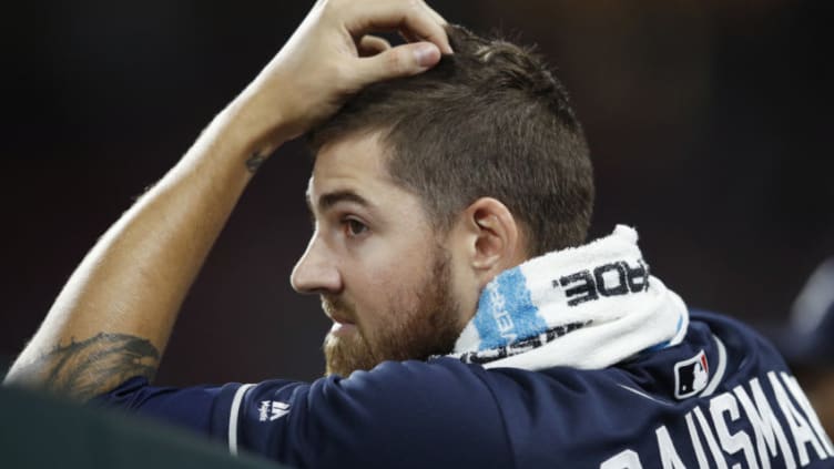 CINCINNATI, OH - APRIL 23: Kevin Gausman #45 of the Atlanta Braves reacts after being taken out of the game in the sixth inning against the Cincinnati Reds at Great American Ball Park on April 23, 2019 in Cincinnati, Ohio. The Reds defeated the Braves 7-6. (Photo by Joe Robbins/Getty Images)