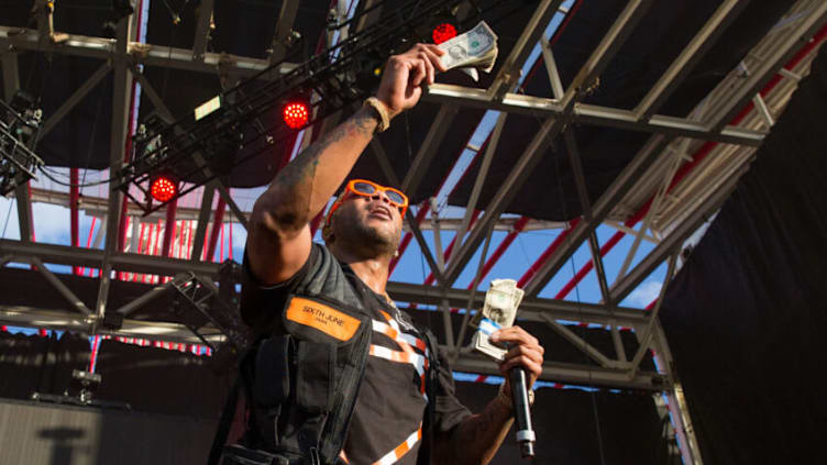 AUSTIN, TEXAS - AUGUST 22: Rapper Flo Rida performs in concert at Austin360 Amphitheater on August 22, 2019 in Austin, Texas. (Photo by Rick Kern/Getty Images)