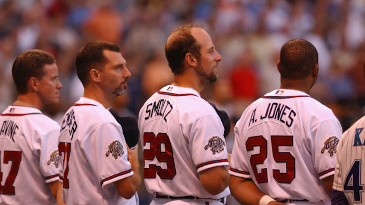 MILWAUKEE, WI - JULY 9: National League All Stars Tom Glavine