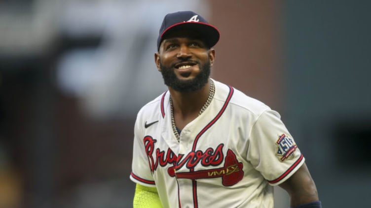 Former(?) Atlanta Braves left fielder Marcell Ozuna. Mandatory Credit: Brett Davis-USA TODAY Sports