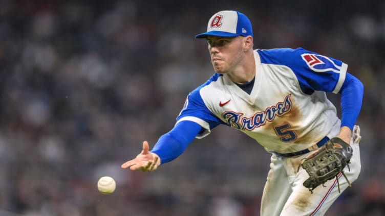 Atlanta Braves first baseman Freddie Freeman. Mandatory Credit: Dale Zanine-USA TODAY Sports