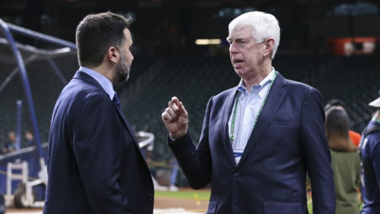 Atlanta Braves chairman Terry McGuirk and general manager Alex Anthopoulos have hard work ahead this winter. Mandatory Credit: Troy Taormina-USA TODAY Sports