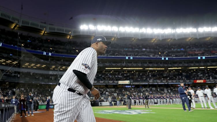 NEW YORK, NEW YORK - OCTOBER 04: CC Sabathia #52 of the New York Yankees takes to the field prior to game one of the American League Division Series against the Minnesota Twins at Yankee Stadium on October 04, 2019 in New York City. (Photo by Elsa/Getty Images)