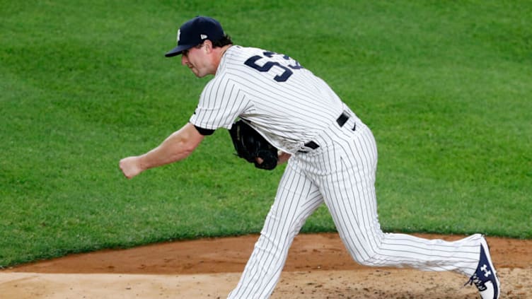 NEW YORK, NEW YORK - SEPTEMBER 25: (NEW YORK DAILIES OUT) Zack Britton #53 of the New York Yankees in action against the Miami Marlins at Yankee Stadium on September 25, 2020 in New York City. The Marlins defeated the Yankees 4-3 in ten innings and clinched a playoff spot. (Photo by Jim McIsaac/Getty Images)