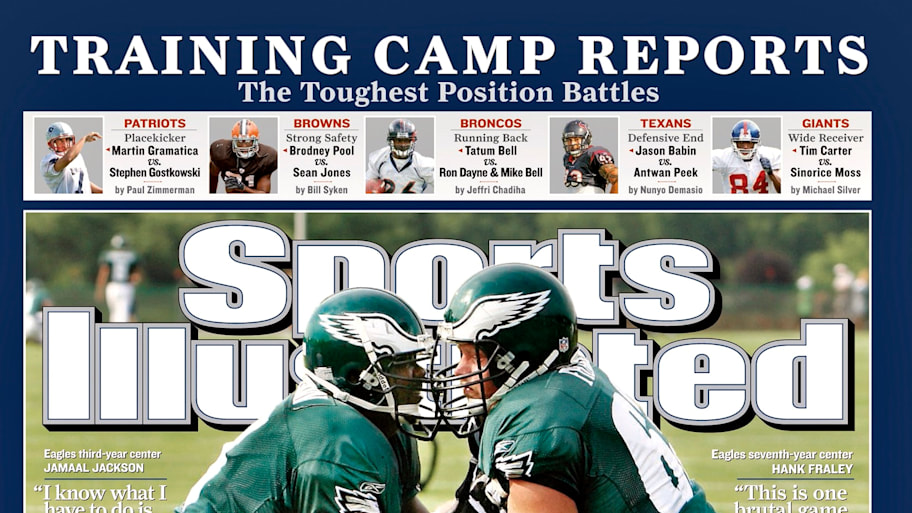 Philadelphia Eagles Jamaal Jackson (67) and Hank Fraley (63)