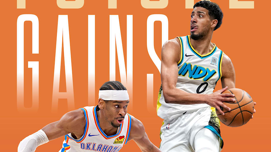 Thunder point guard Shai Gilgeous-Alexander and Pacers point guard Tyrese Haliburton