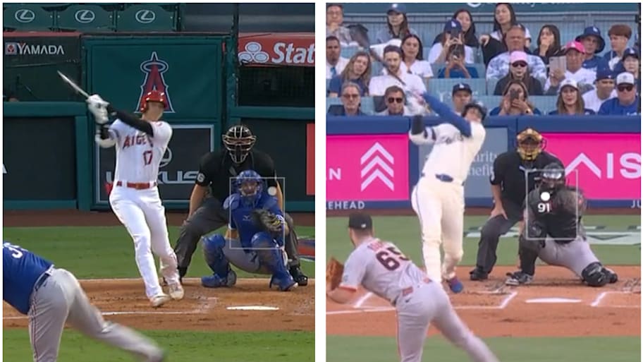 Shohei Ohtani's swing changes between 2020 and 2025.