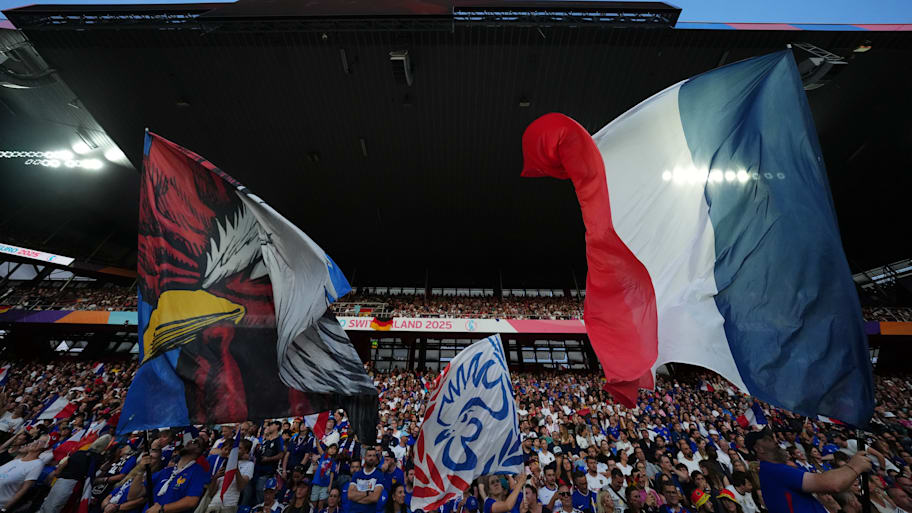 France fans against Germany.