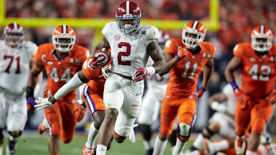 Alabama's Derrick Henry rushes against Clemson in 2016.