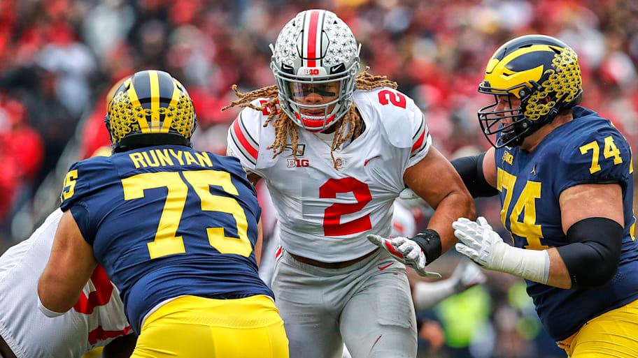 Chase Young in action vs. Michigan in 2019.