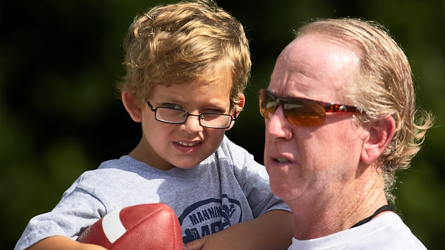 Arch with his grandfather, Archie, in 2008.