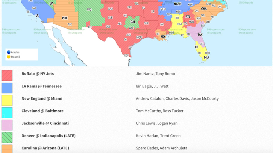 CBS single game coverage map
