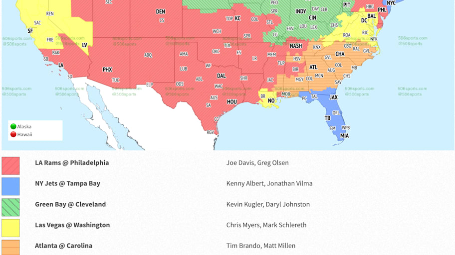 Fox early window coverage map for Week 3 of the 2025 season. 