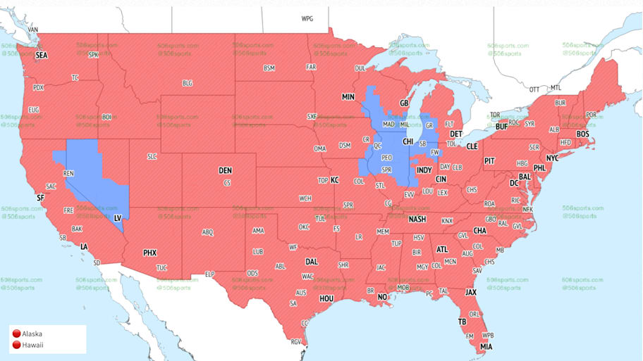 CBS late game coverage map for Week 4