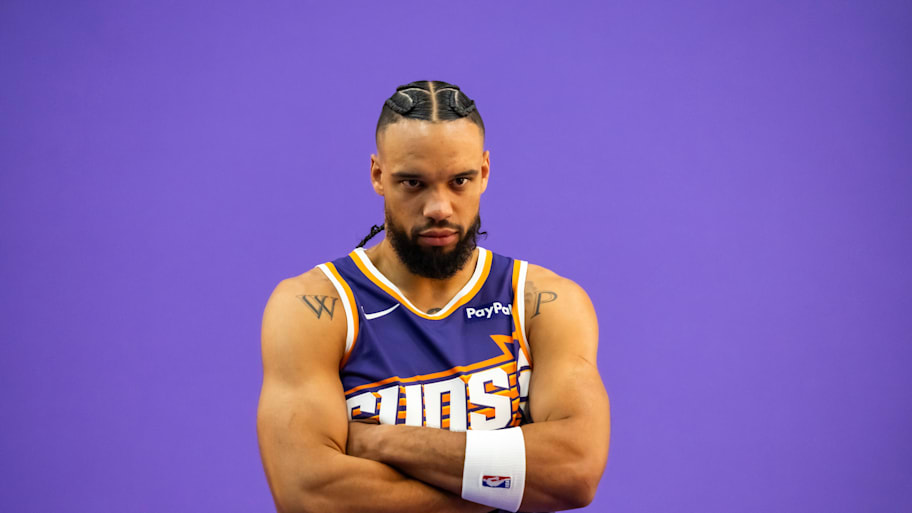 Phoenix Suns forward Dillon Brooks poses for portrait during media day.