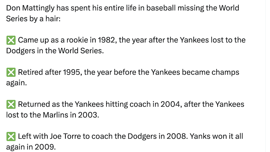 Don Mattingly first trip to the World Series is finally here.