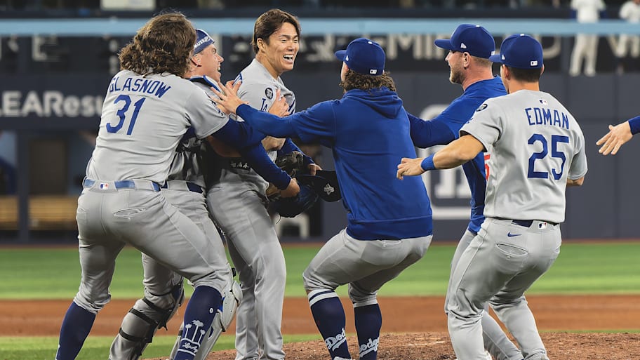 Dodgers celebrate winning Game 7