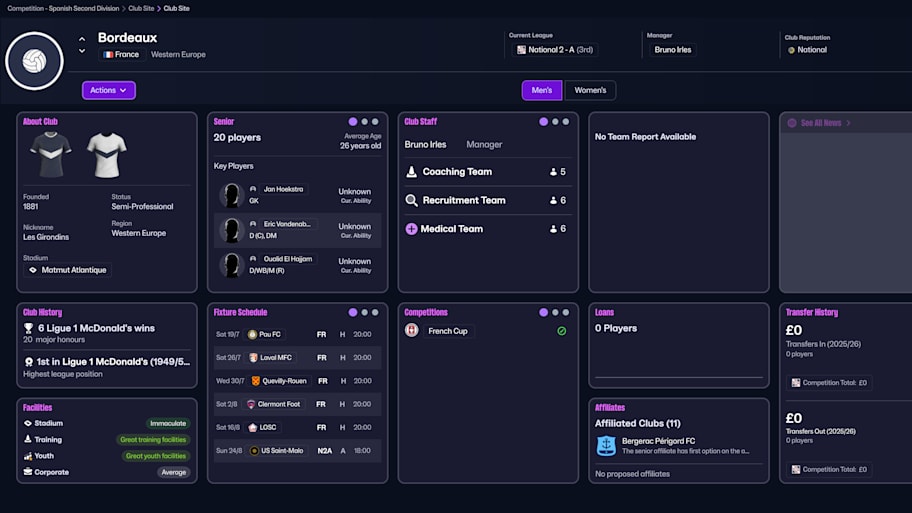 Bordeaux on Football Manager 26