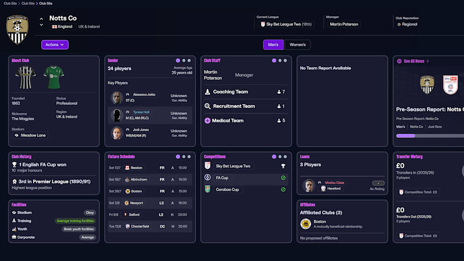 Notts County on Football Manager 26