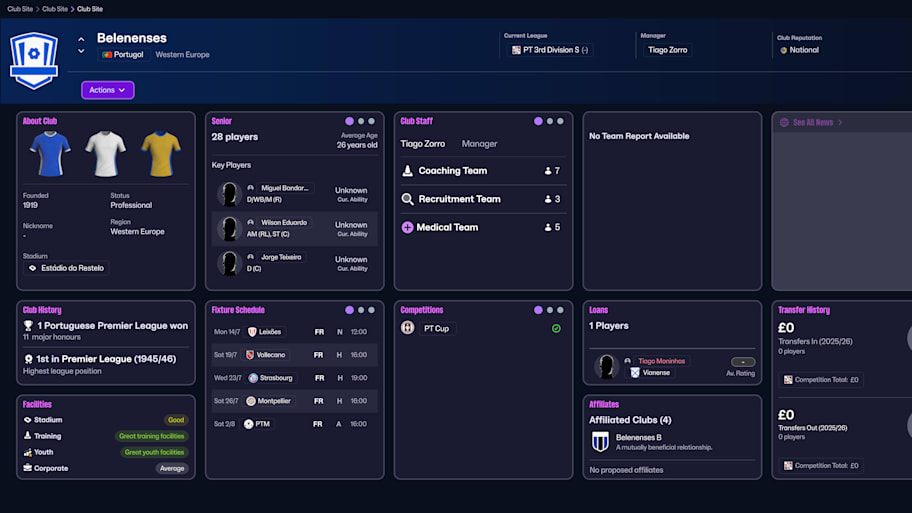 Belenenses on Football Manager 26