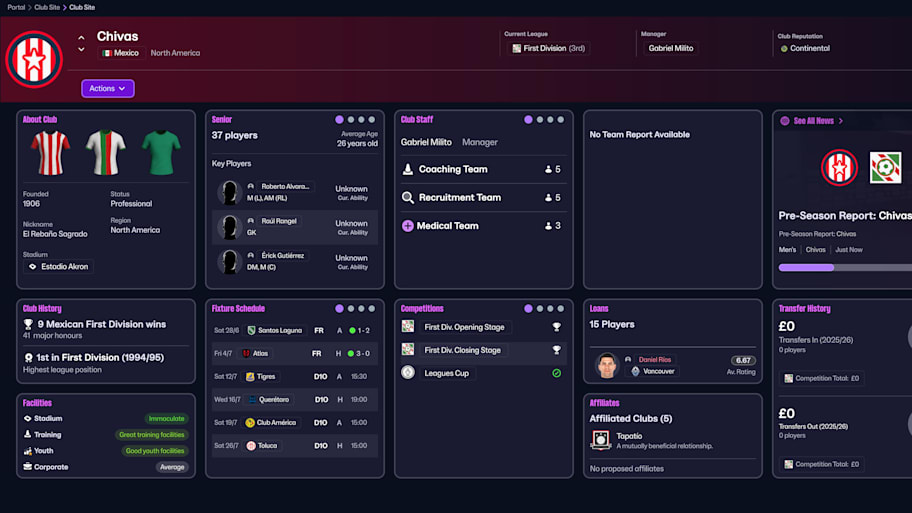 Guadalajara on Football Manager 26