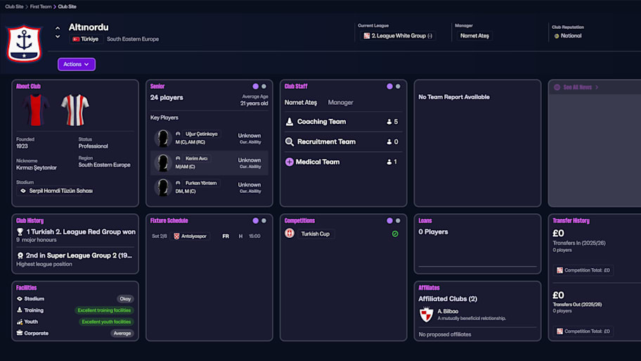 Altınordu on Football Manager 26