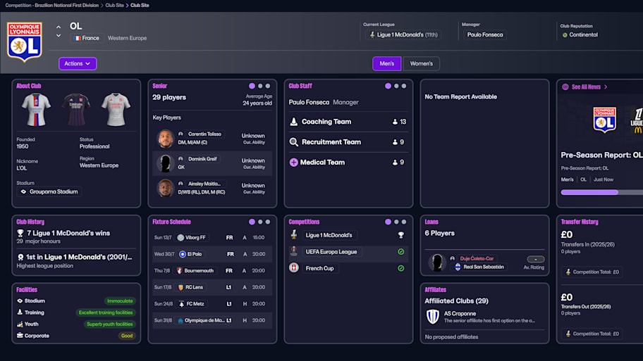 Lyon on Football Manager 26
