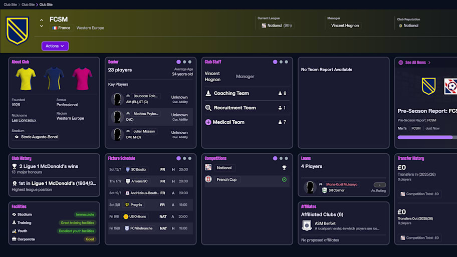 Sochaux on Football Manager 26