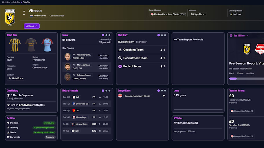 Vitesse on Football Manager 26