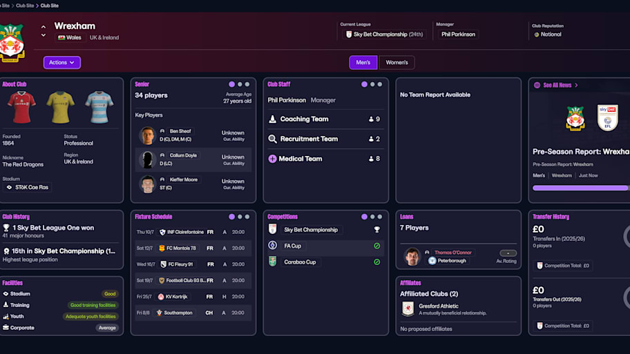 Wrexham on Football Manager 26