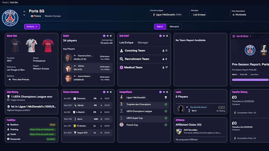 PSG on Football Manager 26