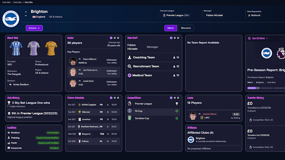 Brighton on Football Manager 26