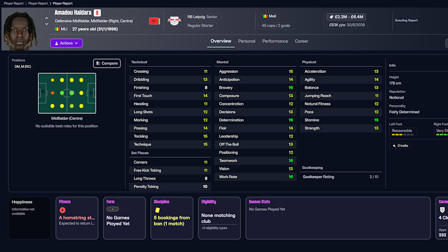 Amadou Haidara on Football Manager 26