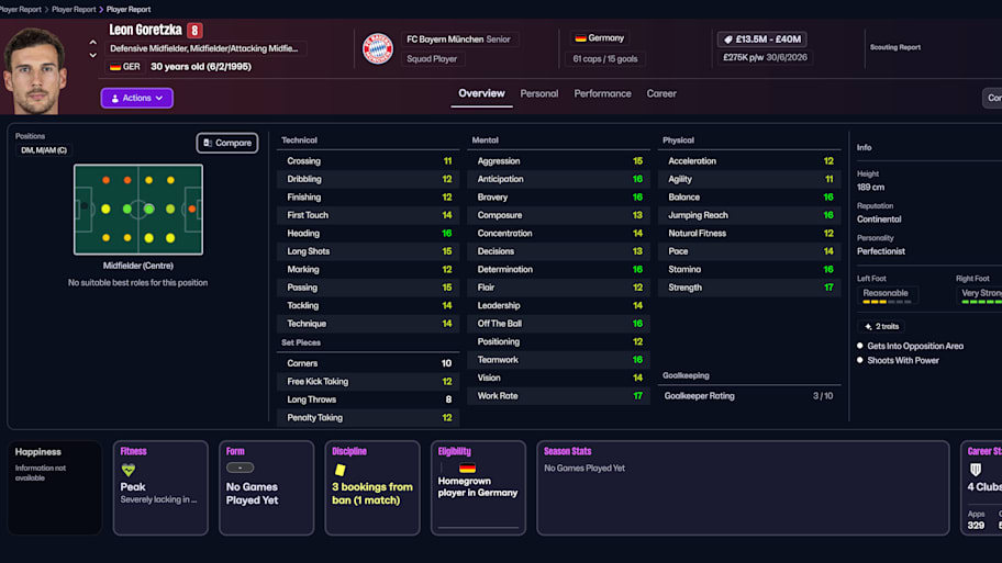 Leon Goretzka on Football Manager 26