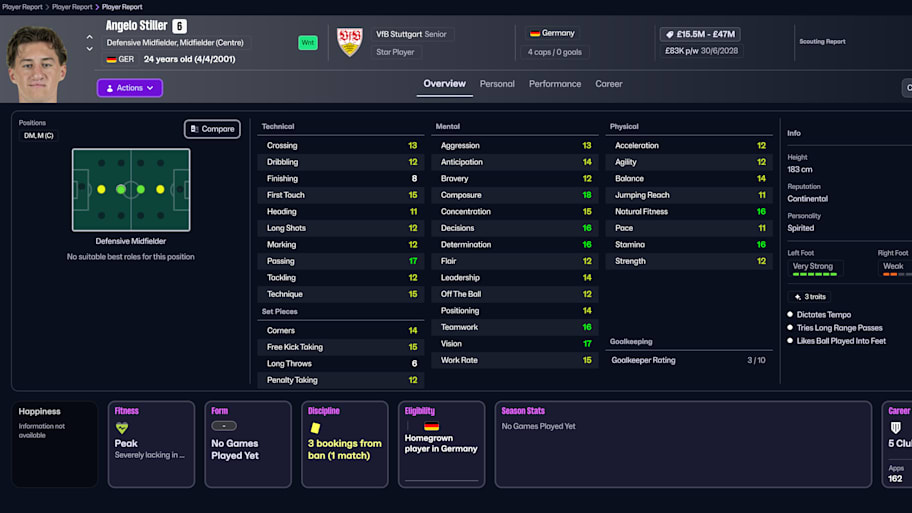 Angelo Stiller on Football Manager 26