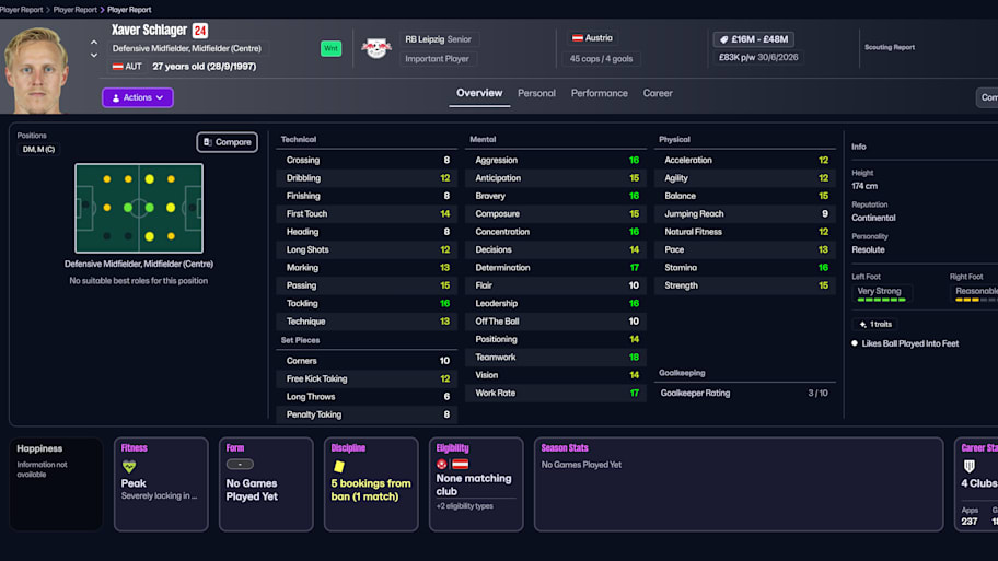 Xaver Schlager on Football Manager 26