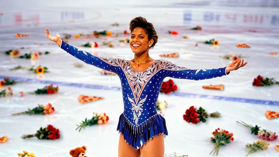 Debi Thomas once said she’d much prefer fans shower her with slices over flowers.