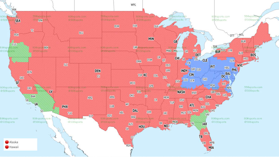 CBS early window coverage map for Week 11. 