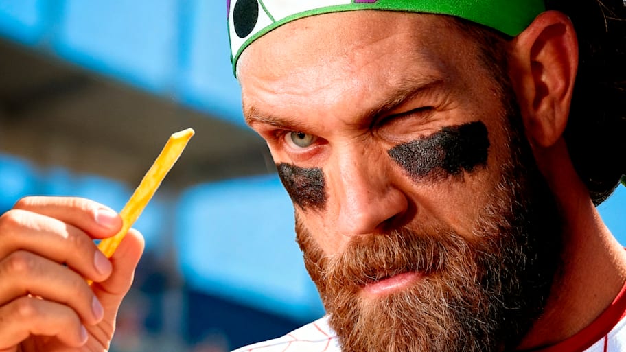 Even Bryce Harper occasionally reaches for fast food.