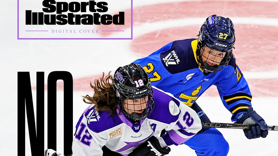  Kelly Pannek #12 of the Minnesota Frost skates with the puck against the Toronto Sceptres