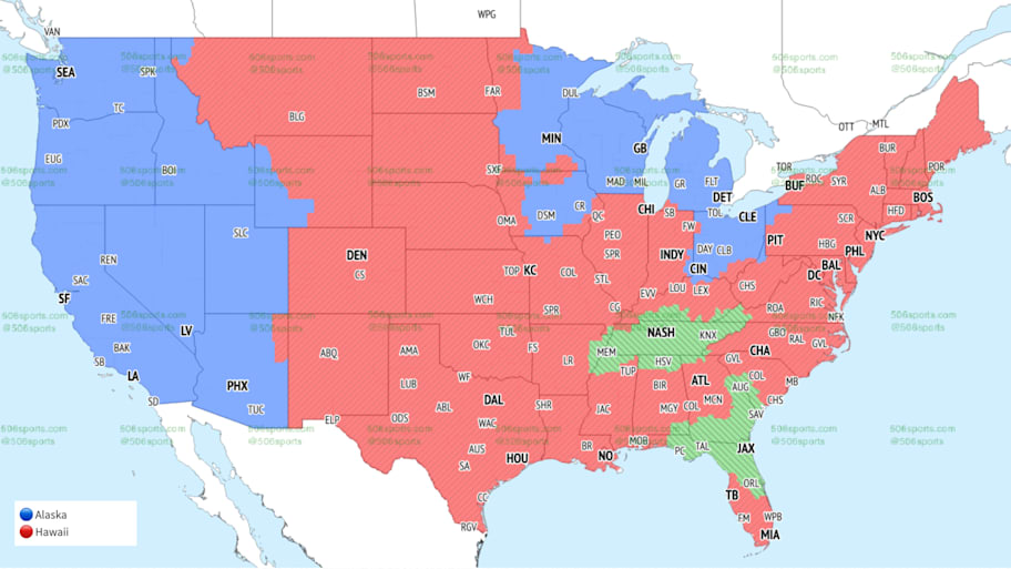 CBS coverage map for the early window. 