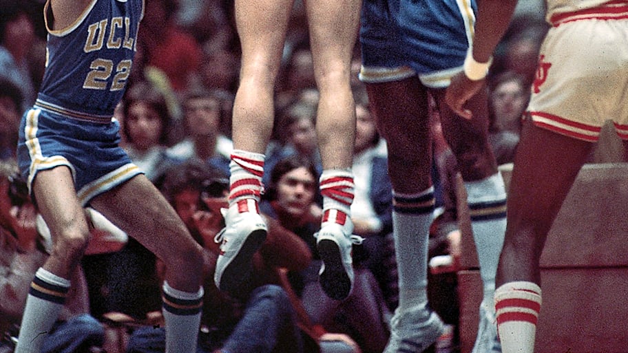 Indiana's Tom Abernethy takes a shot against UCLA on March 27, 1976.