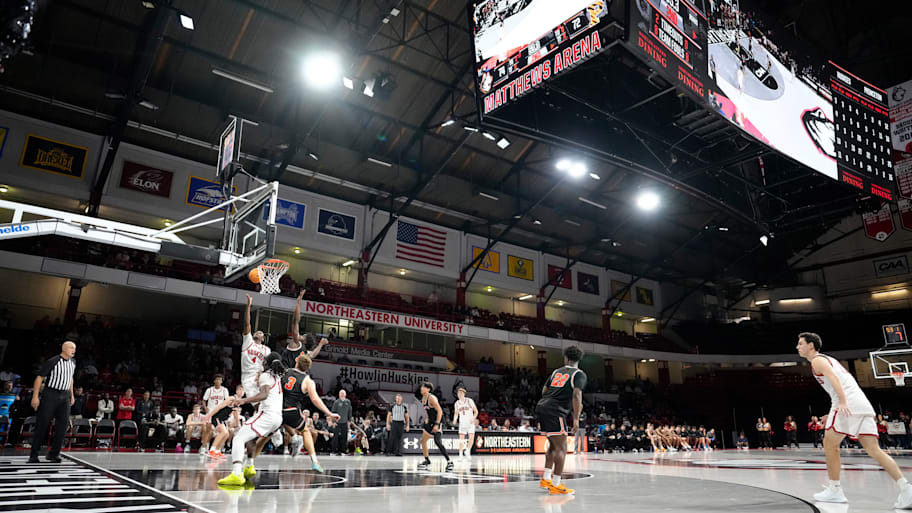Men's basketball game at Matthews Arena