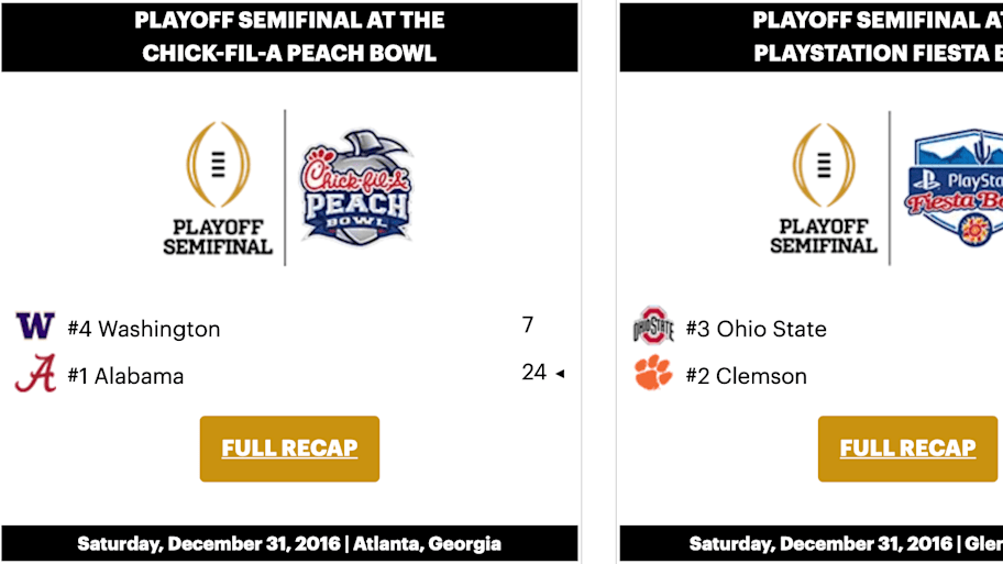 College Football Playoff, Clemson, Alabama. 