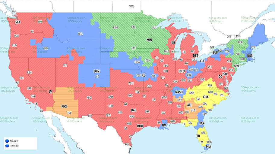 Fox Week 16 coverage map. 