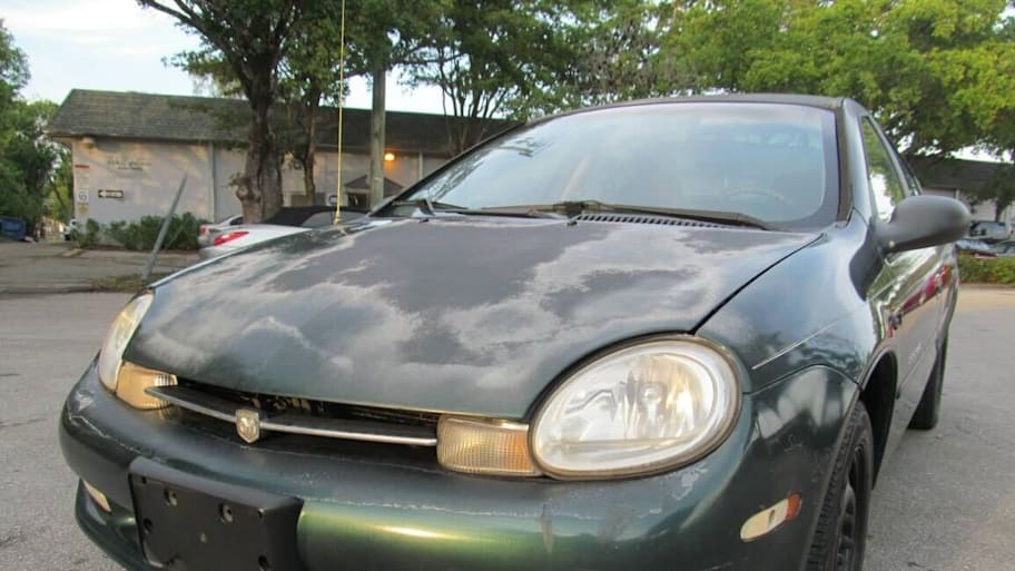 A photo of hte beat-up car described in the story.