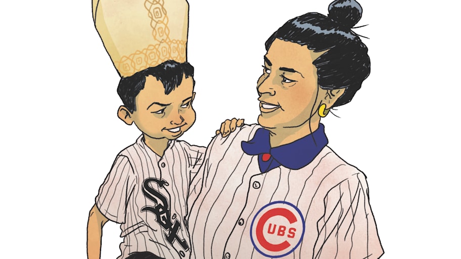 A young Pope Leo XIV as a White Sox fan