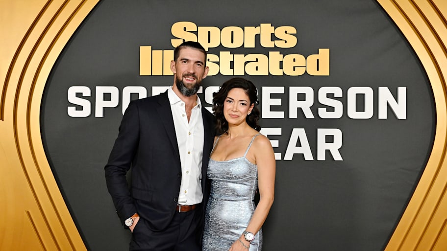 Muhammad Ali Legacy Award winner Michael Phelps and wife Nicole. 