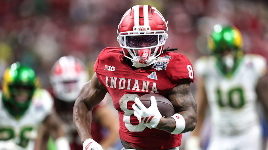 Hoosiers running back Kaelon Black ran for 63 yards and two touchdowns against the Ducks.