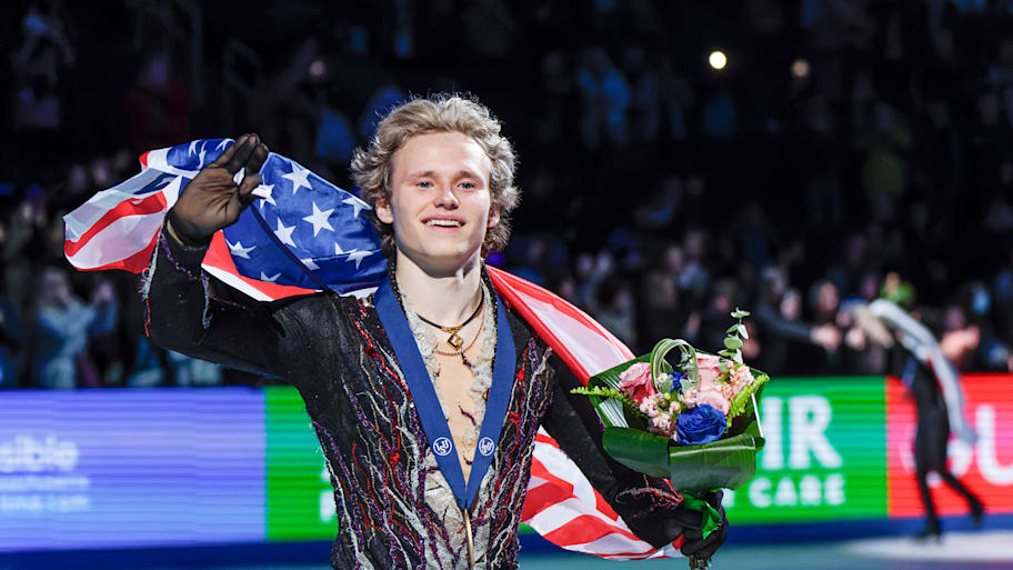 Ilia Malinin after winning the 2025 World Championship